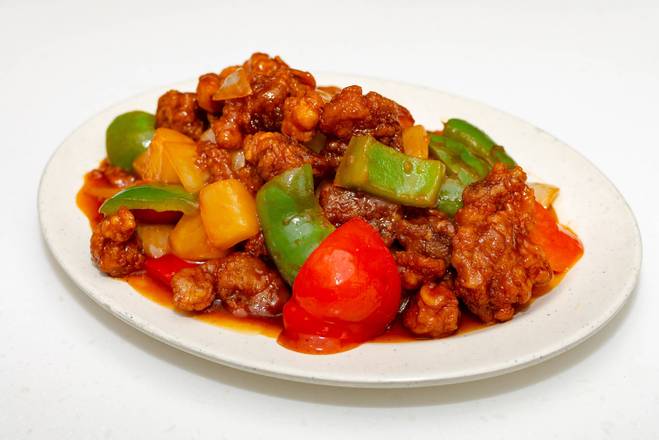 34. Sweet and Sour Boneless Pork with Pineapple 菠蘿咕嚕肉
